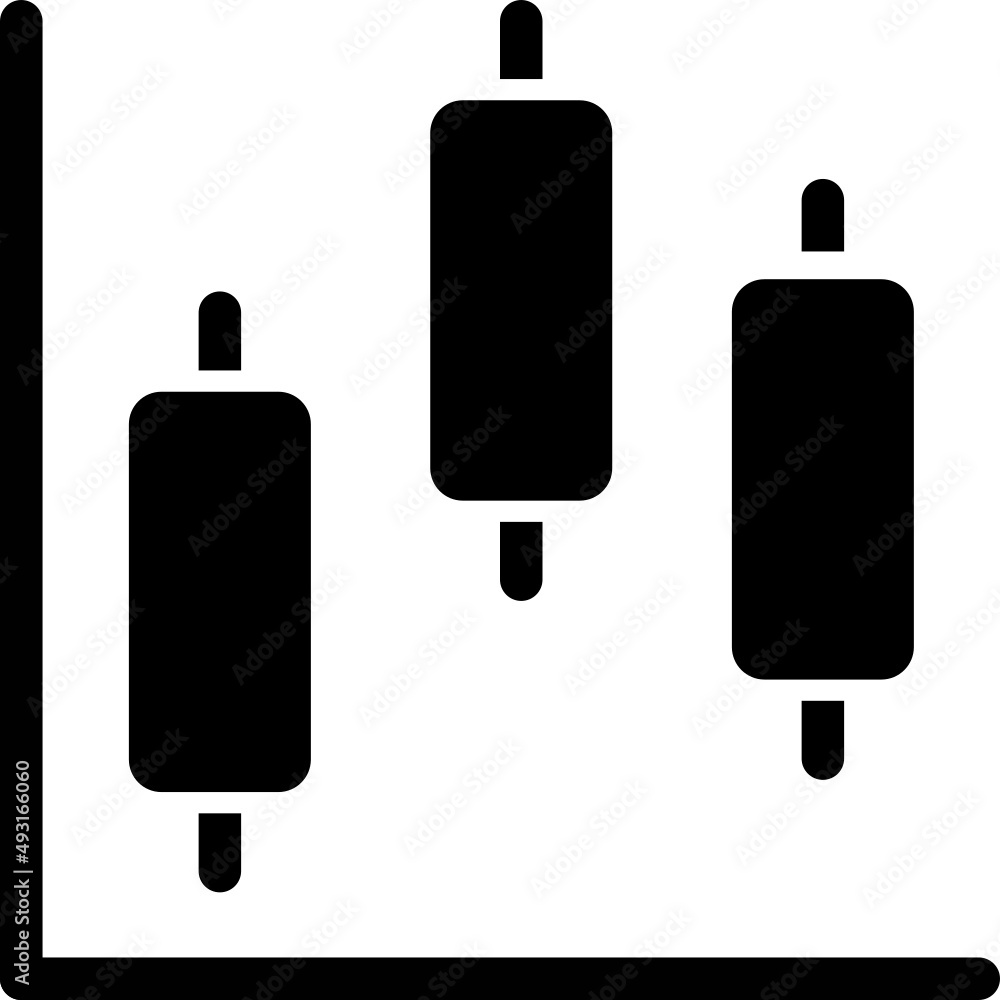 candle chart icon vector candle chart icon vector
