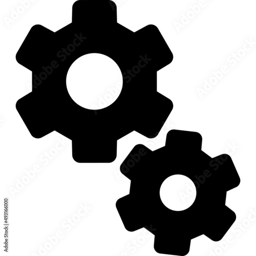 gear settings icon vector