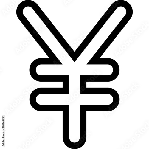 yen symbol icon vector