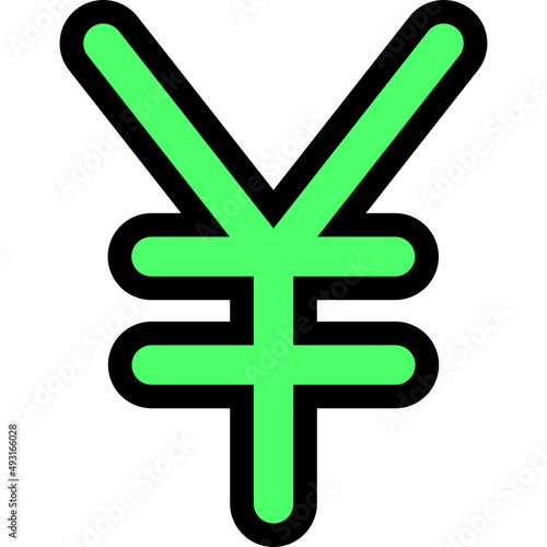 yen symbol icon vector