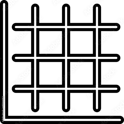 grid graph icon vector