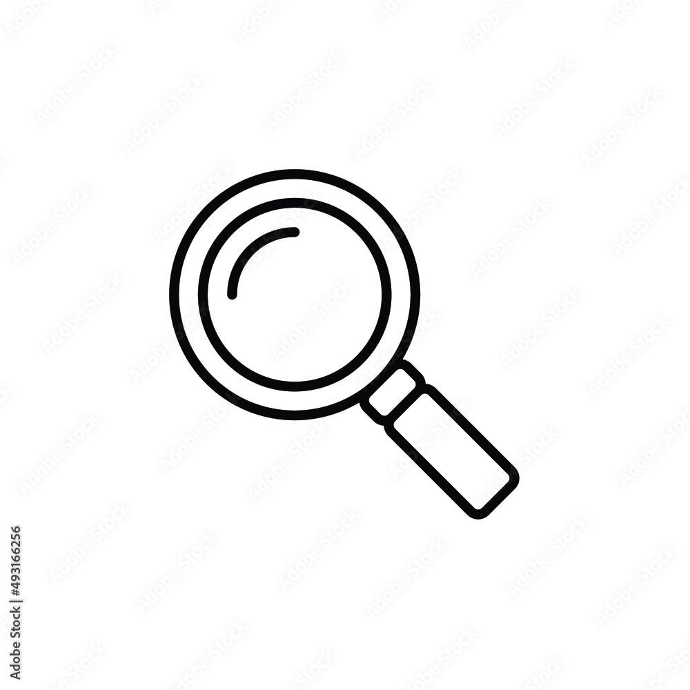Magnifying glass line icon. Simple outline style. vector sign, linear pictogram isolated on white background. Logo illustration design. EPS 10. Magnifying glass line icon. Simple outline style. vector sign, linear pictogram isolated on white background. Logo illustration design. EPS 10.
