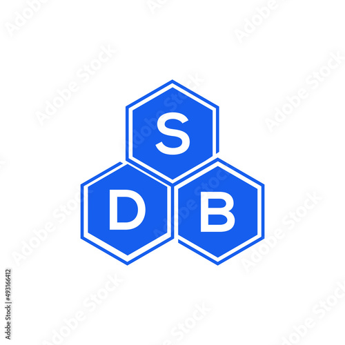 SDB letter logo design on White background. SDB creative initials letter logo concept. SDB letter design.   © Faisal