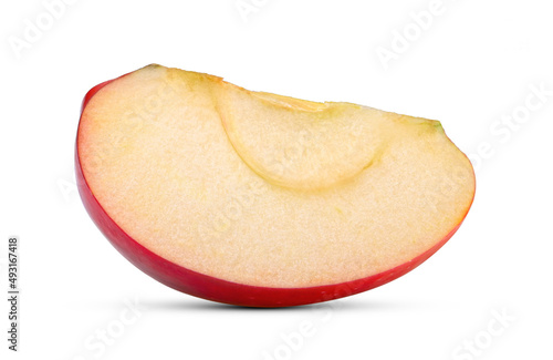 Red apple isolated on a white background.