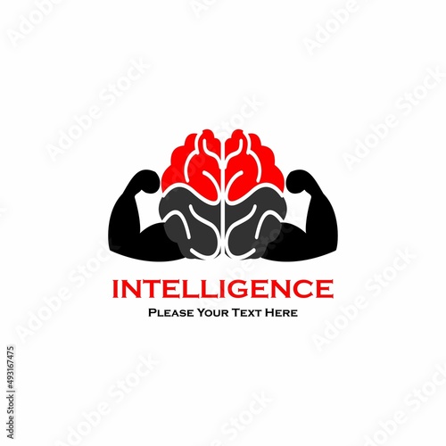 Strong idea logo design template illustration