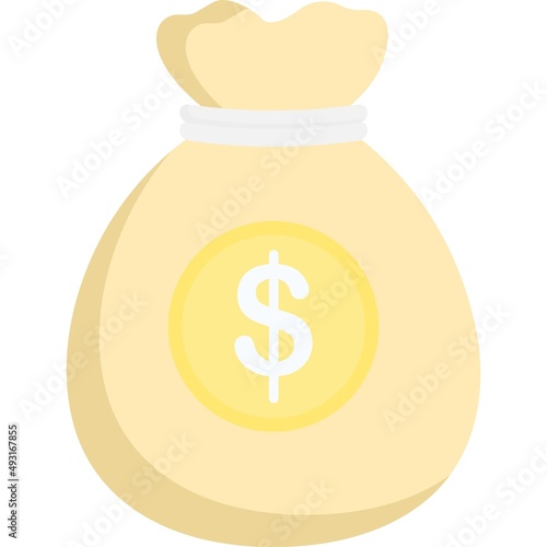 Money sack icon cash bag vector dollar moneybag