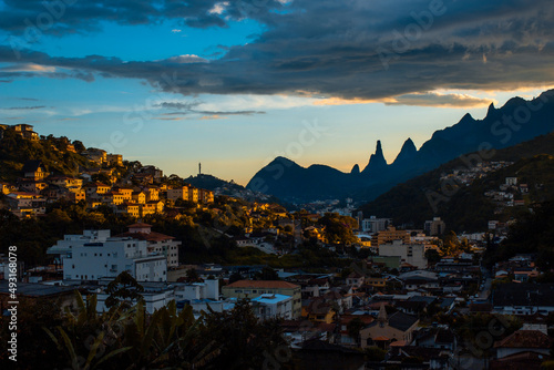 sunset over the mountains