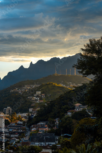 sunset over the mountains