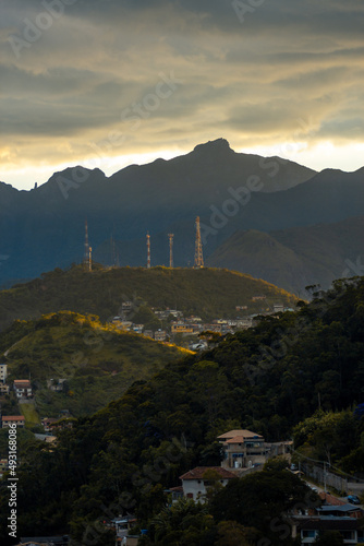 sunset in the mountains