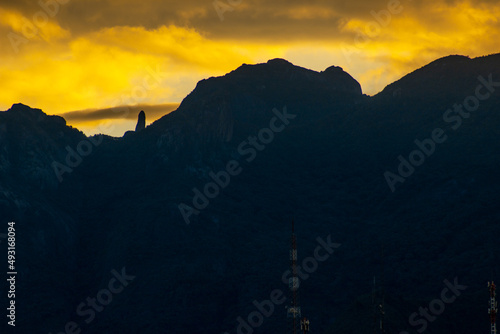 sunset over the mountains