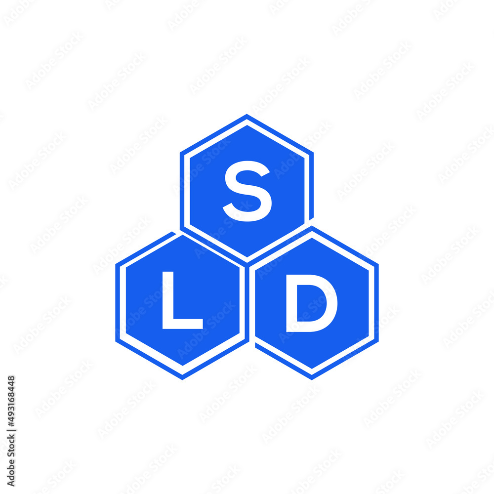 SLD letter logo design on black background. SLD  creative initials letter logo concept. SLD letter design.
