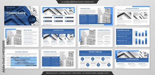 minimalist presentation template with clean style use for business annual report and infographic 