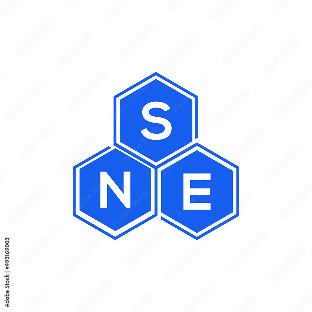 SNE letter logo design on White background. SNE creative initials letter logo concept. SNE letter design. SNE letter logo design on White background. SNE creative initials letter logo concept. SNE letter design.