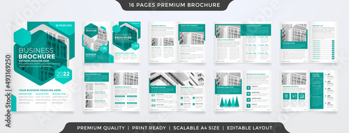 business brochure template with clean style and modern layout use for business profile and presentation