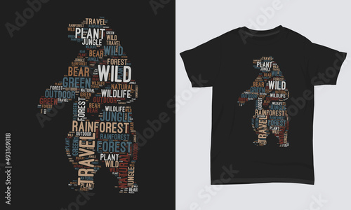 Wild Shape Cloud Bear T-shirt Design