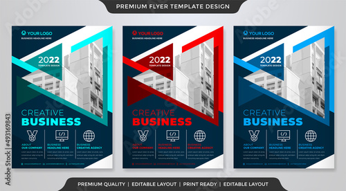 a4 business flyer layout template design with minimalist style and modern concept use for product presentation and business infographic