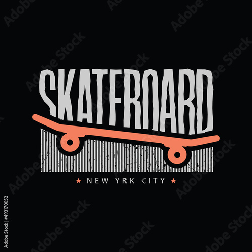 Skateboard t-shirt and apparel design