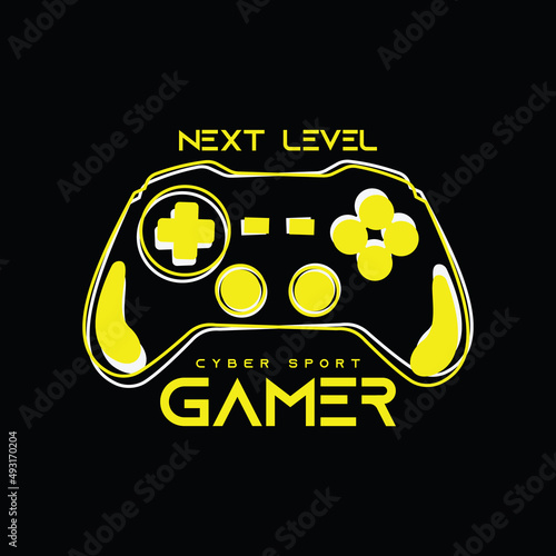 Gamer illustration vector t shirt design  