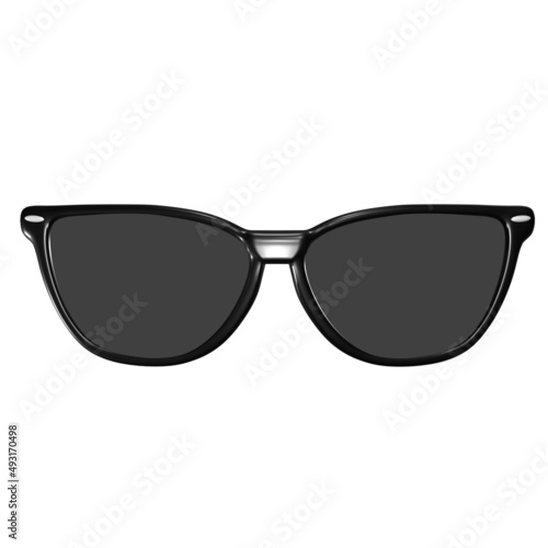 Square sunglasses with black frames