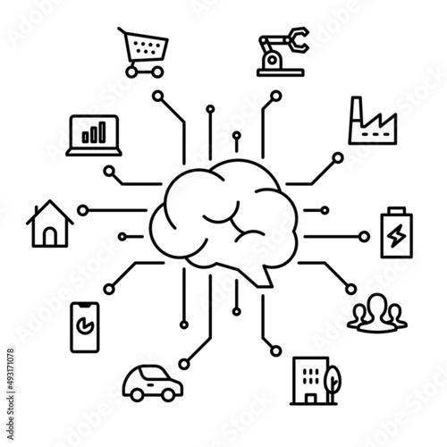 AIとテクノロジー・社会のアイコン
