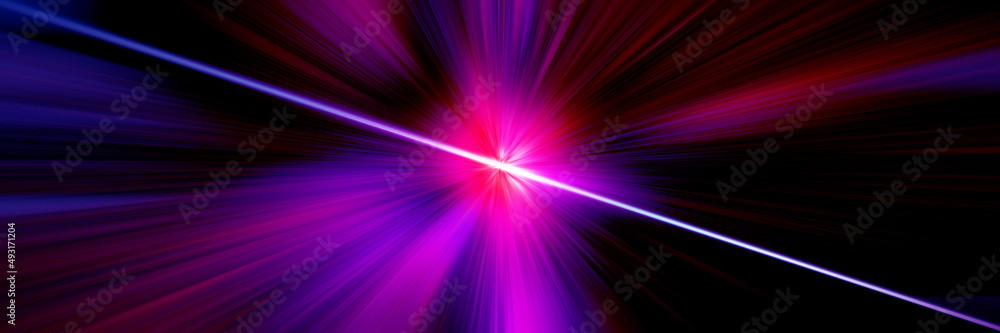 rising of a bright star. bright rays on black background. bright pink rays rising of a bright star. bright rays on black background. bright pink rays