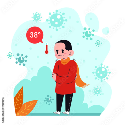 Fever and Cold Illustration