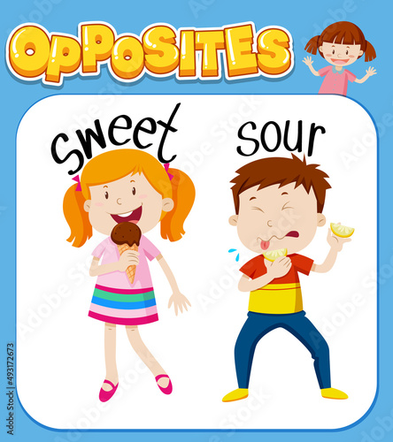 Opposite words for sweet and sour