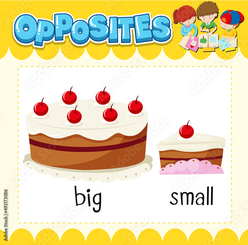 Opposite words for big and small