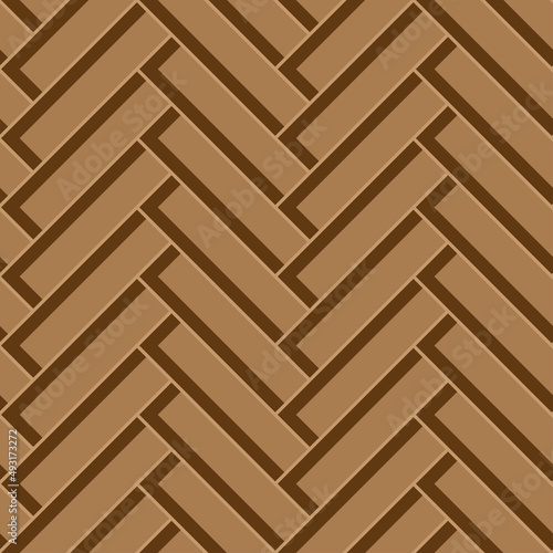Editable Seamless Geometric Pattern Tile with 3D Herringbone Line Art