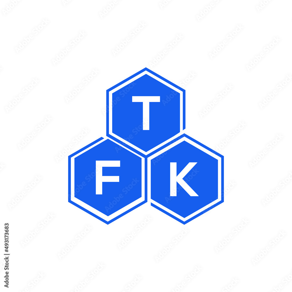TFK letter logo design on black background. TFK creative initials letter logo concept. TFK letter design. 