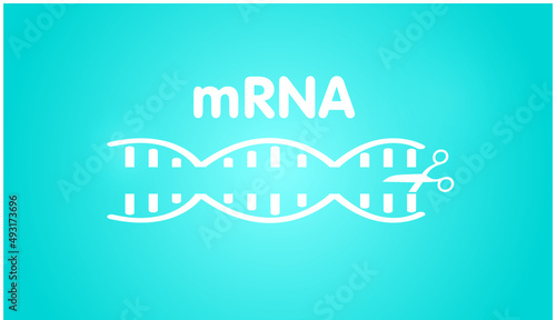 mRNA scissors scalpel illustration