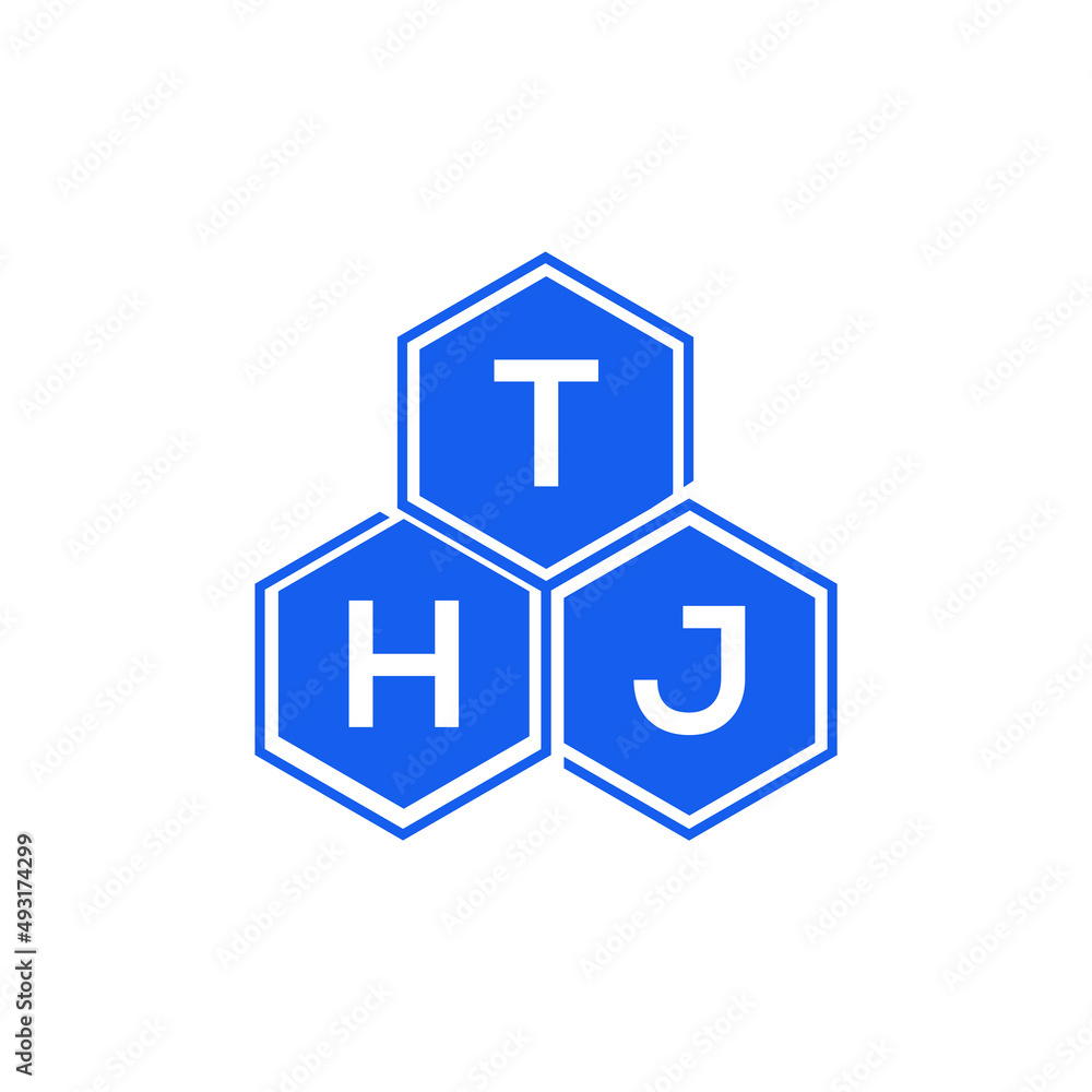 THJ letter logo design on black background. THJ creative initials letter logo concept. THJ letter design. 