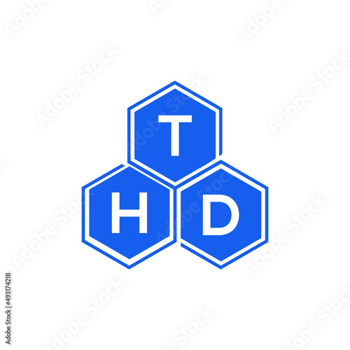THD letter logo design on black background. THD creative initials letter logo concept. THD letter design.