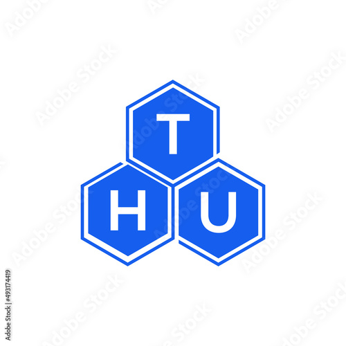 THU letter logo design on black background. THU  creative initials letter logo concept. THU letter design.