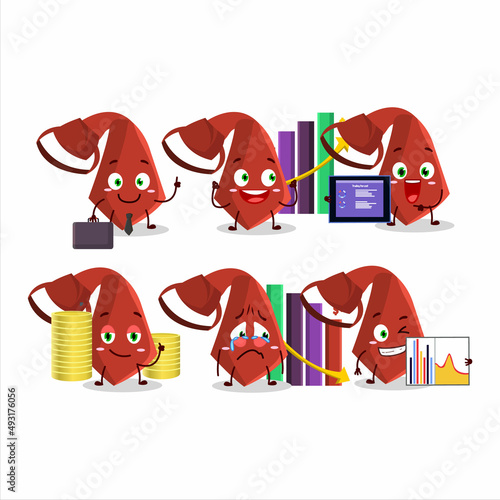 Red tie character designs as a trader investment mascot