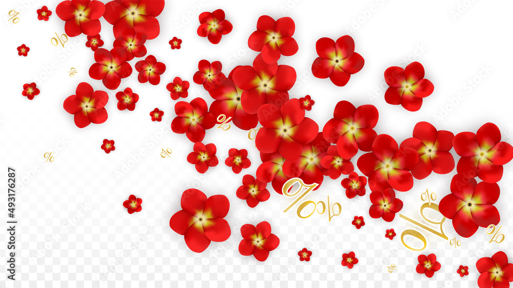 Vector Spring or Summer Sale Background with Flowers and Percent for Banner Design. Vector Spring or Summer Sale Background with Flowers and Percent for Banner Design.