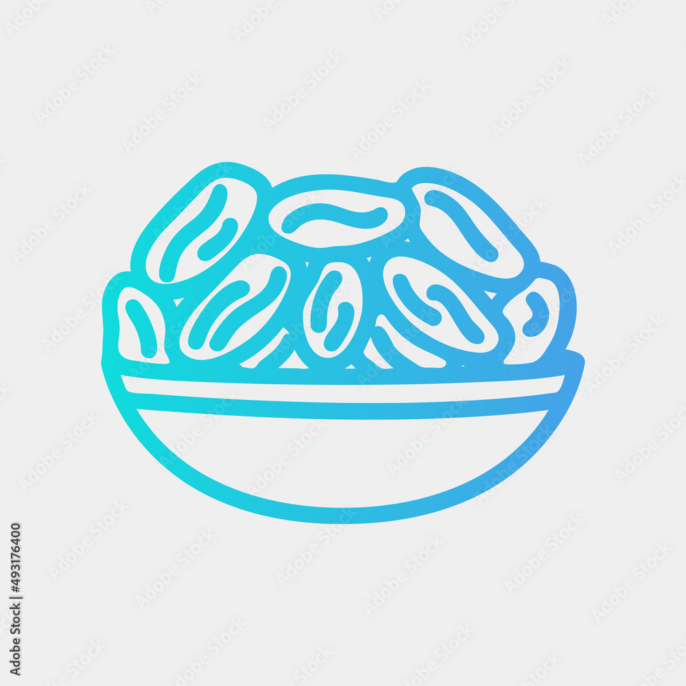 Dates icon in gradient style about ramadan, use for website mobile app presentation Dates icon in gradient style about ramadan, use for website mobile app presentation
