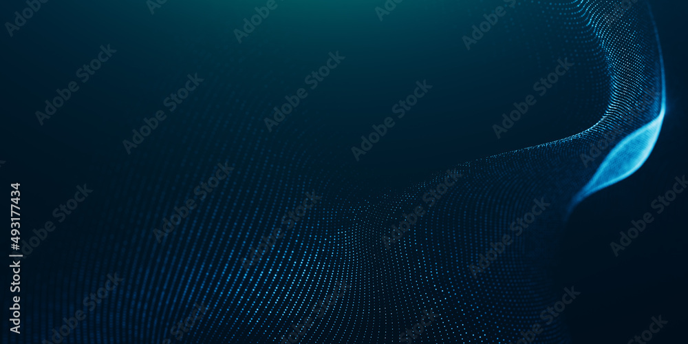 Abstract colorful digital particles wave with bokeh and light background, 3d render wave line dot background, line wave light glowing effect particular background. Abstract colorful digital particles wave with bokeh and light background, 3d render wave line dot background, line wave light glowing effect particular background.