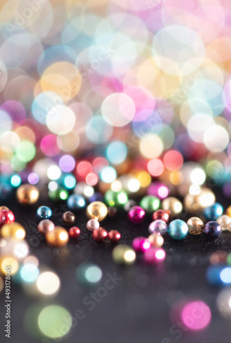 Multicolored beads as an abstract background.