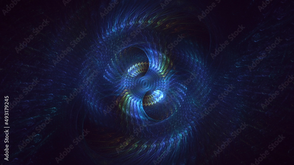Fototapeta premium 3D rendering abstract circle light background