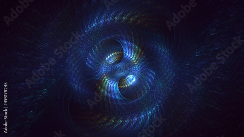 3D rendering abstract circle light background