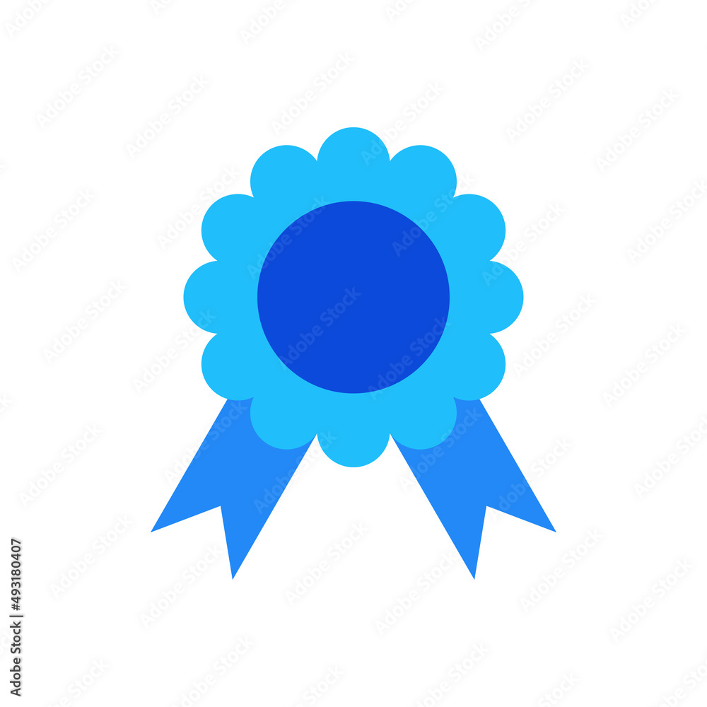 Award prize icon vector graphic illustration in blue Award prize icon vector graphic illustration in blue