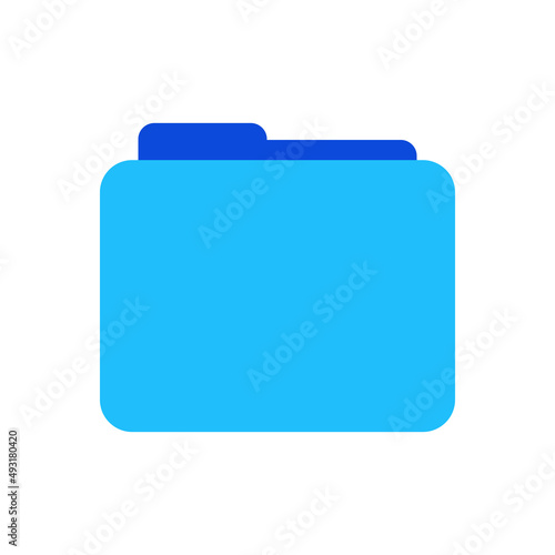 Folder documents icon vector graphic illustration in blue