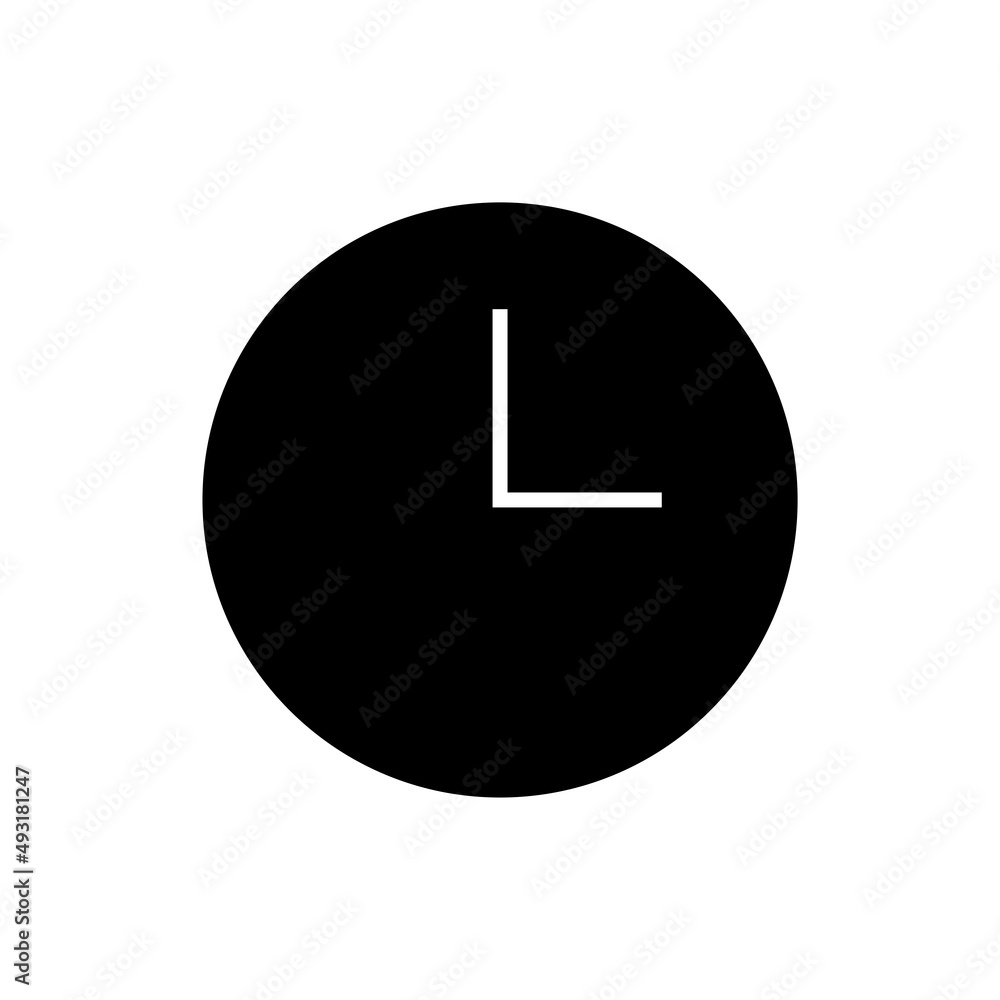 Graphic flat clock icon for your design and website Graphic flat clock icon for your design and website