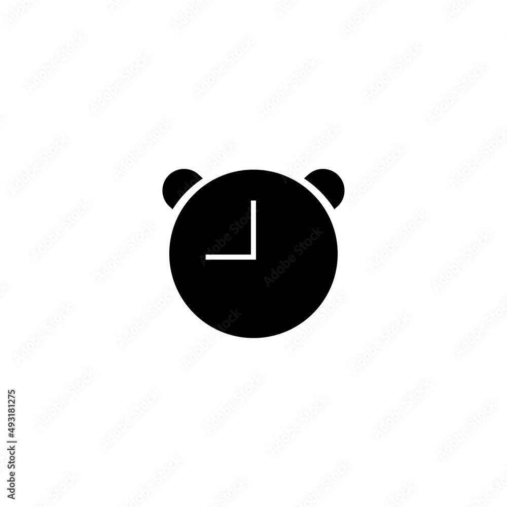 Graphic flat clock icon for your design and website Graphic flat clock icon for your design and website