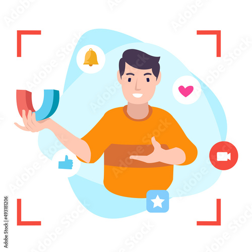 An influencer is trying to attract engagement from their social media