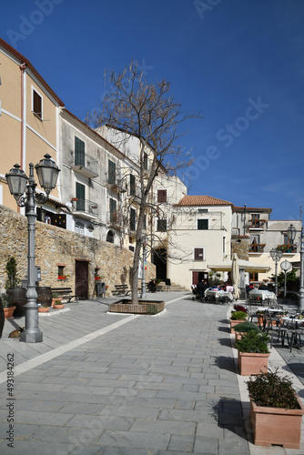 A central square of Castellabate, town in Salerno province, Italy. 