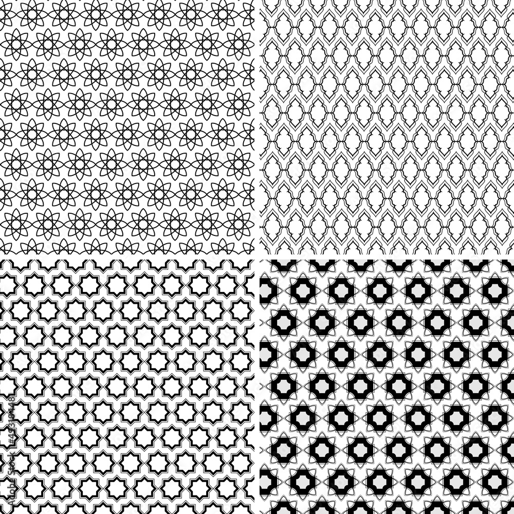islamic abstract ornament pattern design used for print and fashion design oriental geometric pattern.