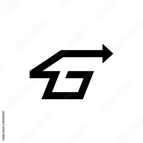 4G LTE signal logo design vector
