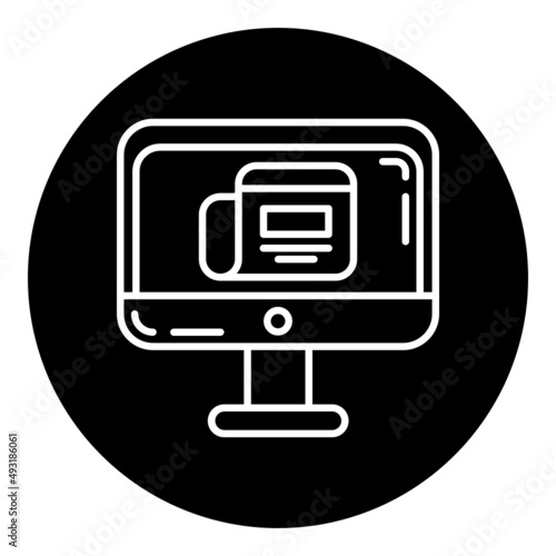 cmputer screen and news
